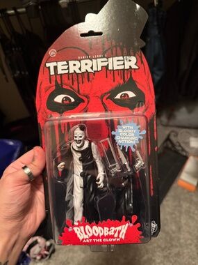 Terrifier Bloodbath Art the Clown Action Figure - Black & White